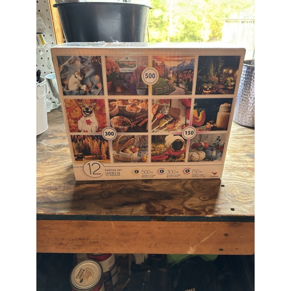 12 Puzzle Sets with 500 300 and 150 Pieces Jigsaw Puzzles